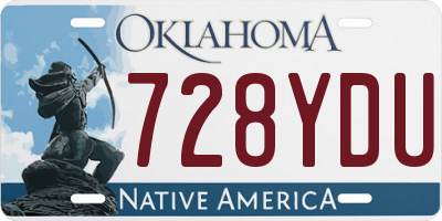 OK license plate 728YDU