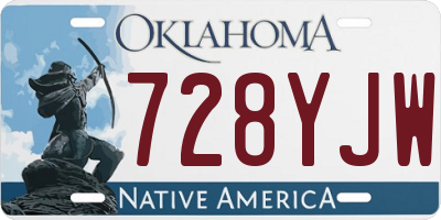 OK license plate 728YJW