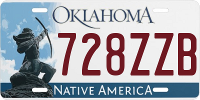 OK license plate 728ZZB