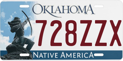 OK license plate 728ZZX