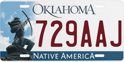 OK license plate 729AAJ