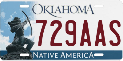 OK license plate 729AAS