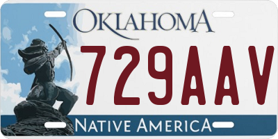 OK license plate 729AAV