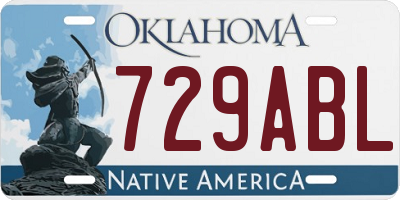 OK license plate 729ABL
