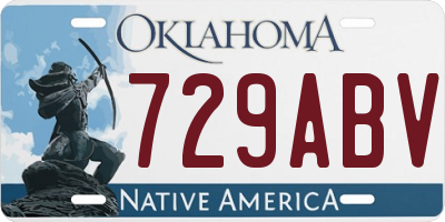 OK license plate 729ABV