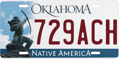 OK license plate 729ACH