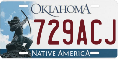 OK license plate 729ACJ