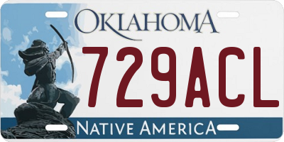OK license plate 729ACL
