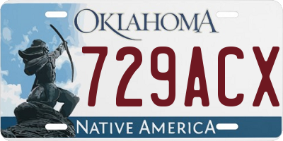 OK license plate 729ACX