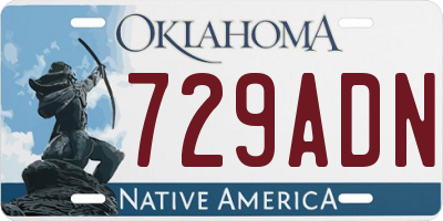 OK license plate 729ADN