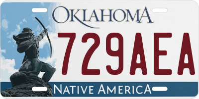 OK license plate 729AEA