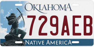 OK license plate 729AEB