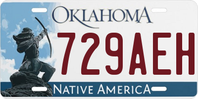 OK license plate 729AEH