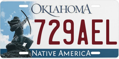 OK license plate 729AEL