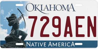 OK license plate 729AEN