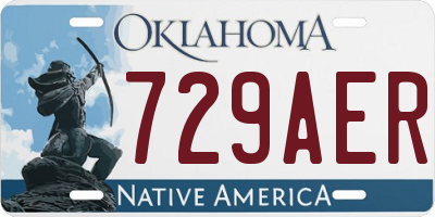 OK license plate 729AER