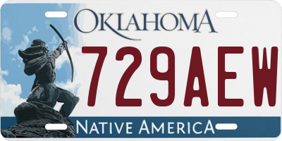 OK license plate 729AEW