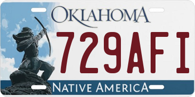 OK license plate 729AFI