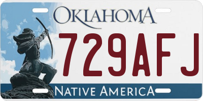 OK license plate 729AFJ