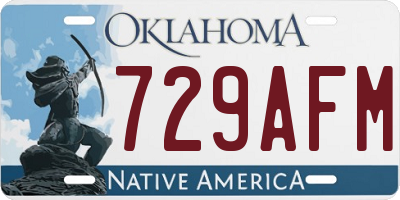 OK license plate 729AFM