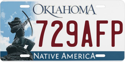 OK license plate 729AFP