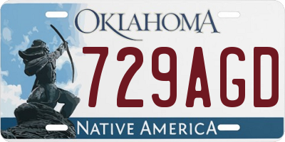 OK license plate 729AGD