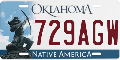 OK license plate 729AGW