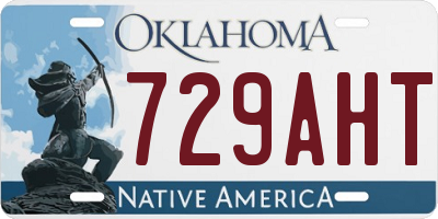 OK license plate 729AHT