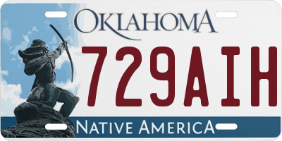 OK license plate 729AIH
