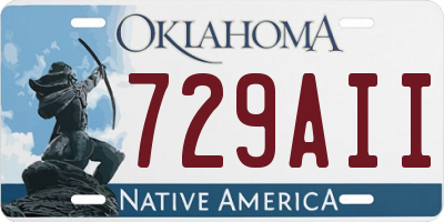 OK license plate 729AII