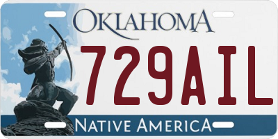 OK license plate 729AIL