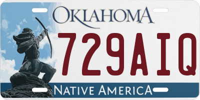 OK license plate 729AIQ