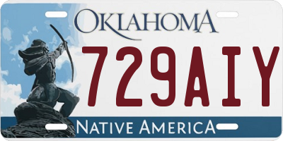 OK license plate 729AIY