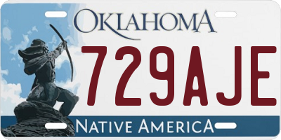 OK license plate 729AJE
