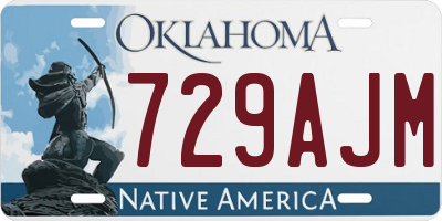 OK license plate 729AJM