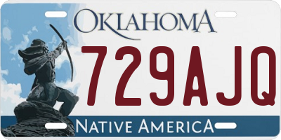 OK license plate 729AJQ