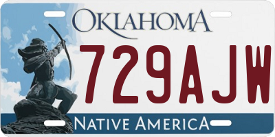 OK license plate 729AJW