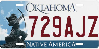 OK license plate 729AJZ