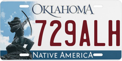 OK license plate 729ALH