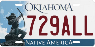 OK license plate 729ALL