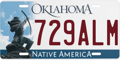 OK license plate 729ALM