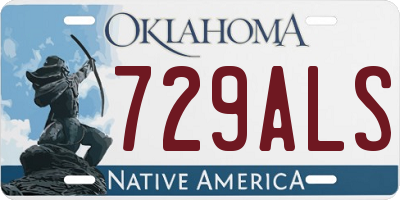 OK license plate 729ALS