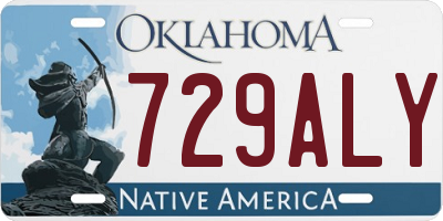 OK license plate 729ALY