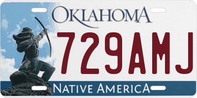 OK license plate 729AMJ