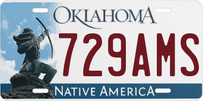 OK license plate 729AMS