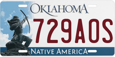OK license plate 729AOS