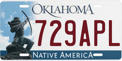 OK license plate 729APL