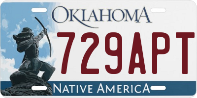 OK license plate 729APT