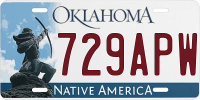OK license plate 729APW