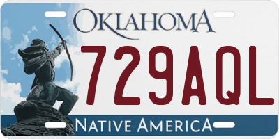 OK license plate 729AQL